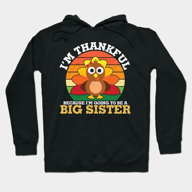 I am thankful becuase I am going to be a big sister Hoodie by MZeeDesigns